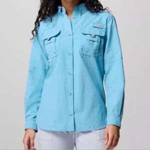 NWT Columbia Sky Blue Utility Shirt